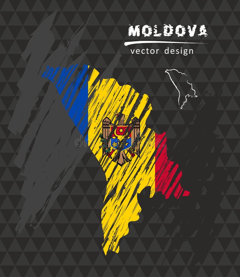 Moldávia Vector Giz Desenho Mapa Isolado Sobre Fundo Branco Stock Vector by ©sasquatch_anet 187669294