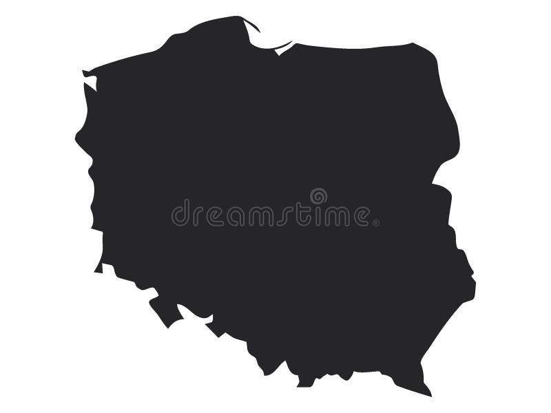Mapa negro de Polonia