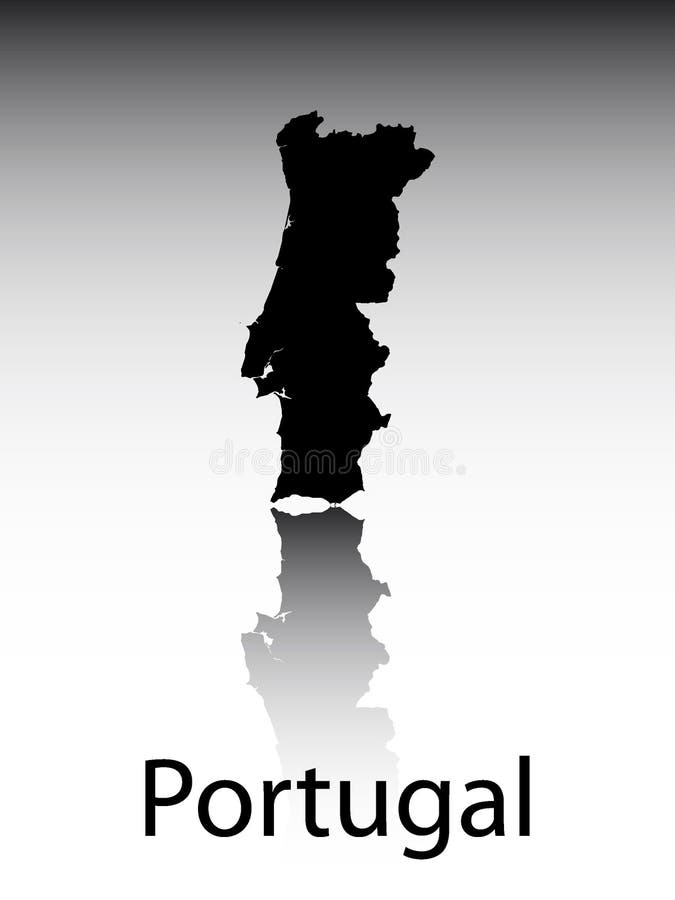 Mapa Branco Portugal Mapa Alta Qualidade Portugal Com Províncias Fundo  imagem vetorial de karinanh© 243922536