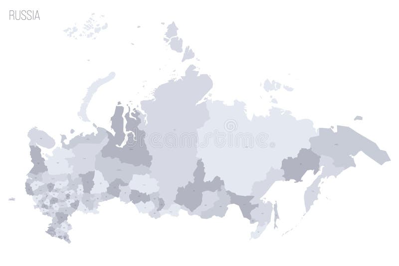 Mapa Político Da Federação Russa Foto de Stock - Imagem de conceito,  internacional: 119498198