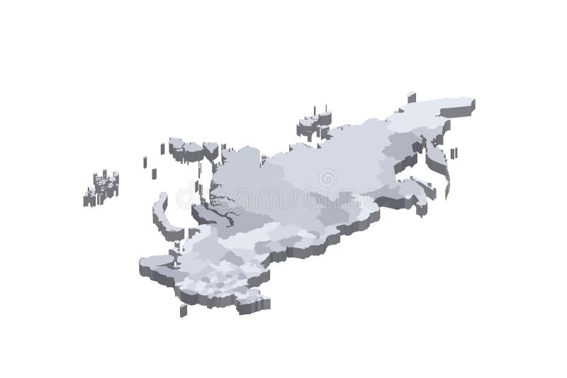 Mapa Político Da Federação Russa Foto de Stock - Imagem de conceito,  internacional: 119498198