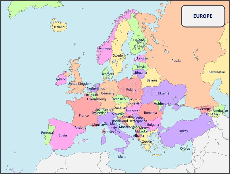 Mapa Europa Fisico de parede