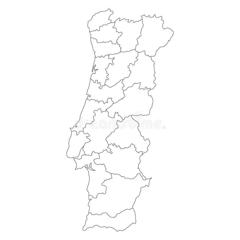 Mapa Político De Alta Qualidade De Espanha E Portugal Com Fronteiras Das  Regiões Ou Províncias Ilustração do Vetor - Ilustração de beira, estados:  272388382