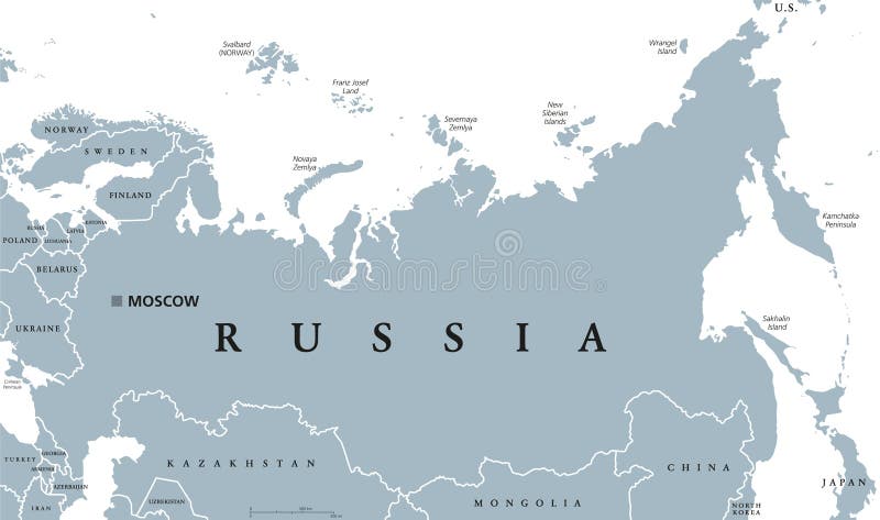 Mapa político de Rússia ilustração do vetor. Ilustração de fundo - 82697950