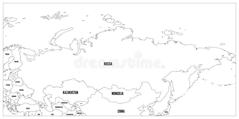 Mapa Político Da Federação Russa Foto de Stock - Imagem de conceito,  internacional: 119498198