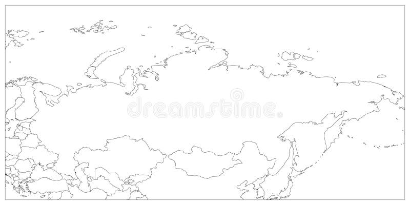 Mapa político de Rússia ilustração do vetor. Ilustração de fundo - 82697950