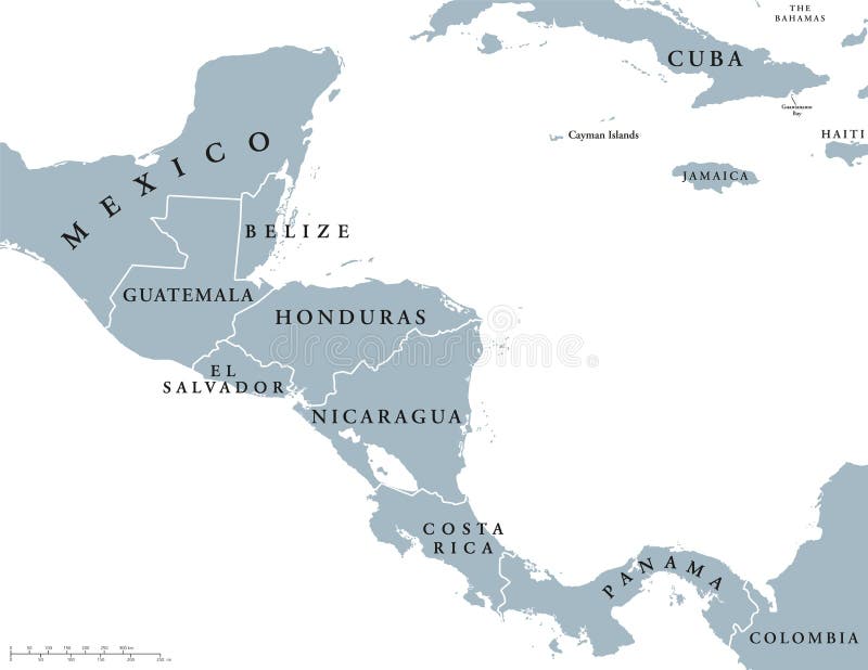Mapa político de los países de America Central libre illustration Mapa político de los países de America Central libre illustration
