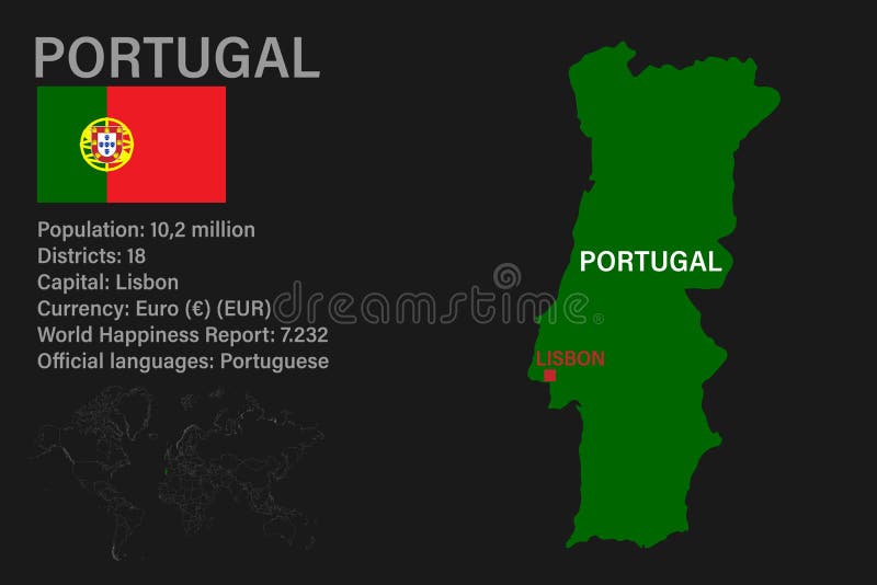 O Mapa Detalhado De Portugal Com Regiões Ou Estados E Cidades, Capitais  Ilustração do Vetor - Ilustração de cidades, distrito: 98269863