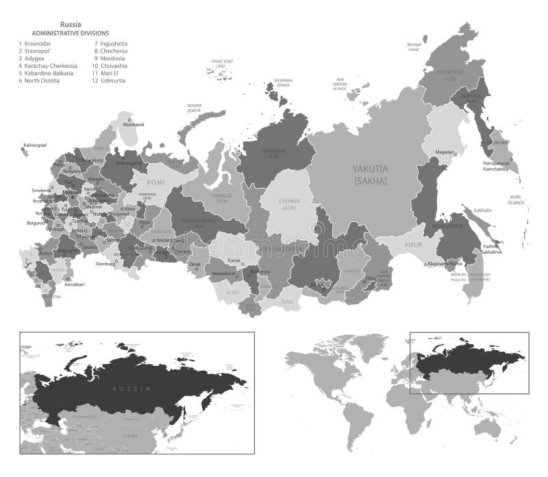 Mapa Federação Russa Com Seleccionável Territórios Ferramenta - Arte  vetorial de stock e mais imagens de Mapa - iStock