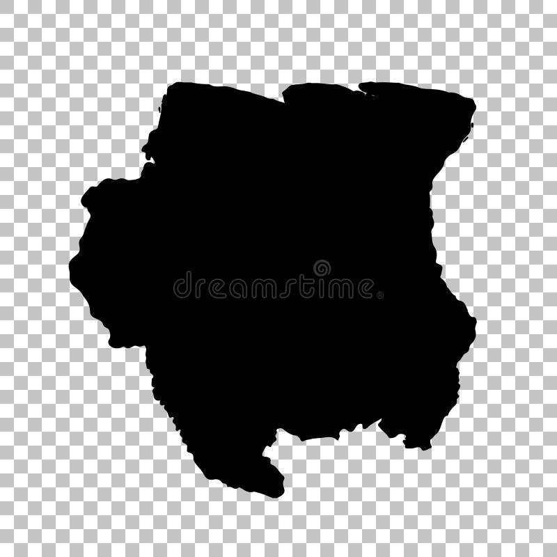 Mapa Suriname del vector Ilustraci?n aislada del vector Negro en el fondo blanco libre illustration Mapa Suriname del vector Ilustraci?n aislada del vector Negro en el fondo blanco libre illustration