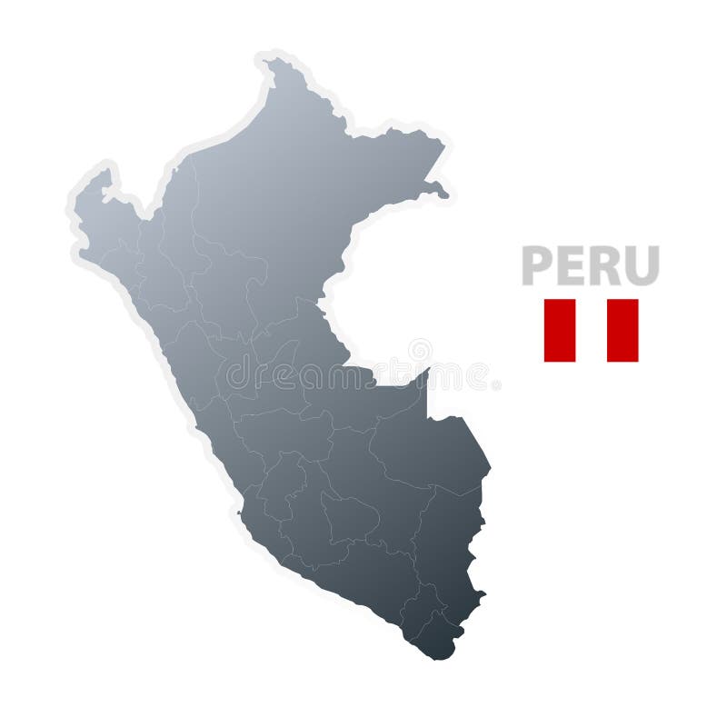 Mapa urzędnik bandery Peru