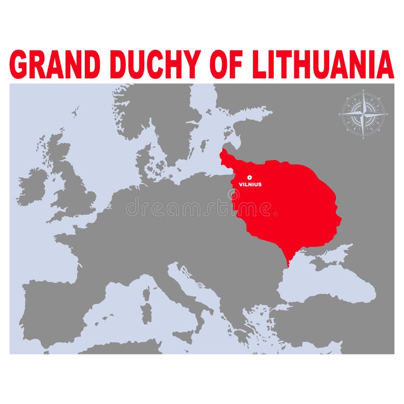 Vector map of the Grand Duchy of Lithuania for your project. Vector map of the Grand Duchy of Lithuania for your project