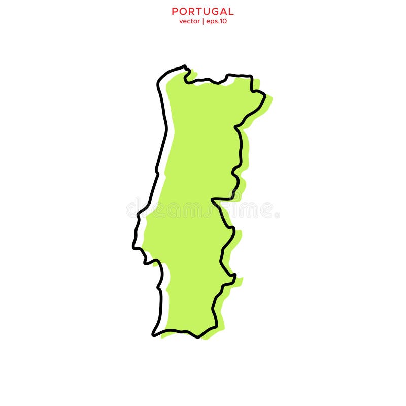 Mapa Detalhado Do Vetor De Portugal E A Cidade Capital Lisboa Vector De  Stock, Royalty-Free