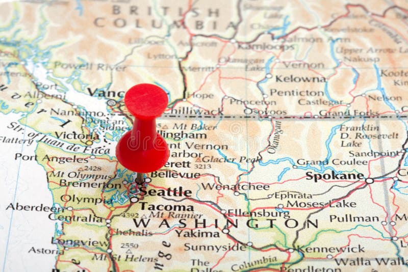 mapa wałkowy Seattle zdjęcia royalty free mapa wałkowy Seattle zdjęcia royalty free