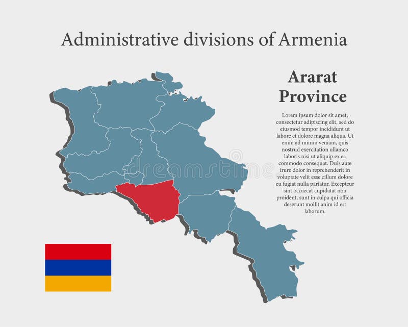 Mapa wektorowa ararat ilustracja wektor