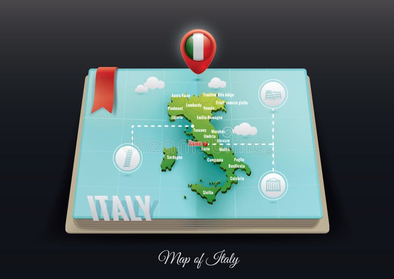 Italy map. Vector illustration decorative design. Italy map. Vector illustration decorative design