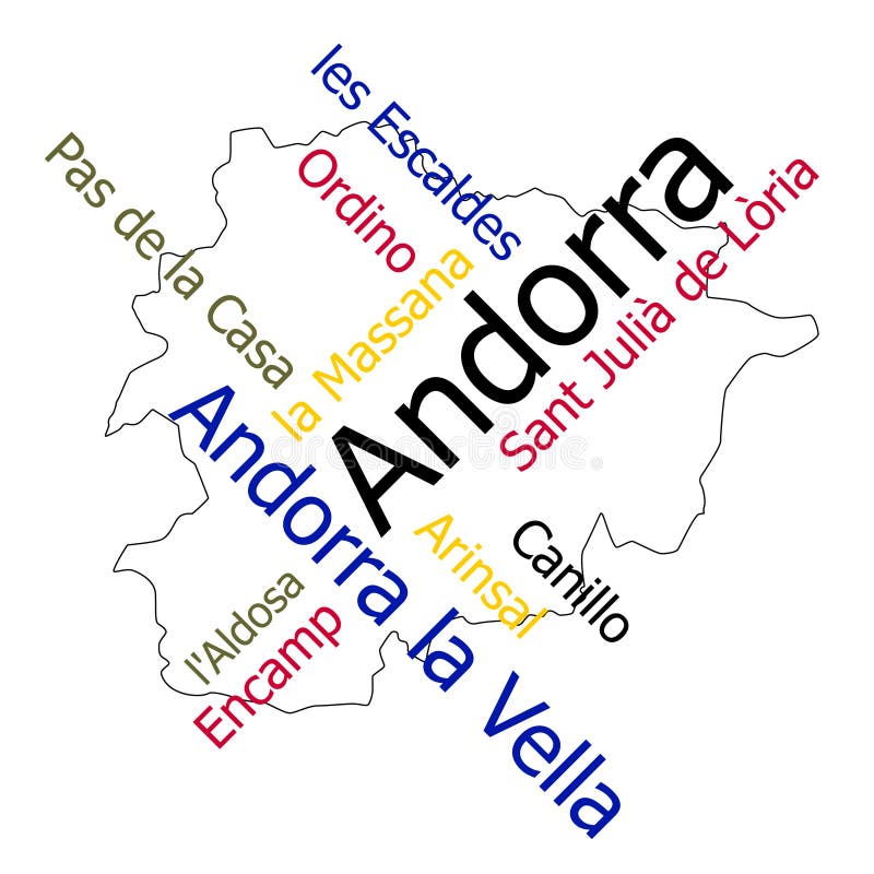 Mapa y ciudades de Andorra