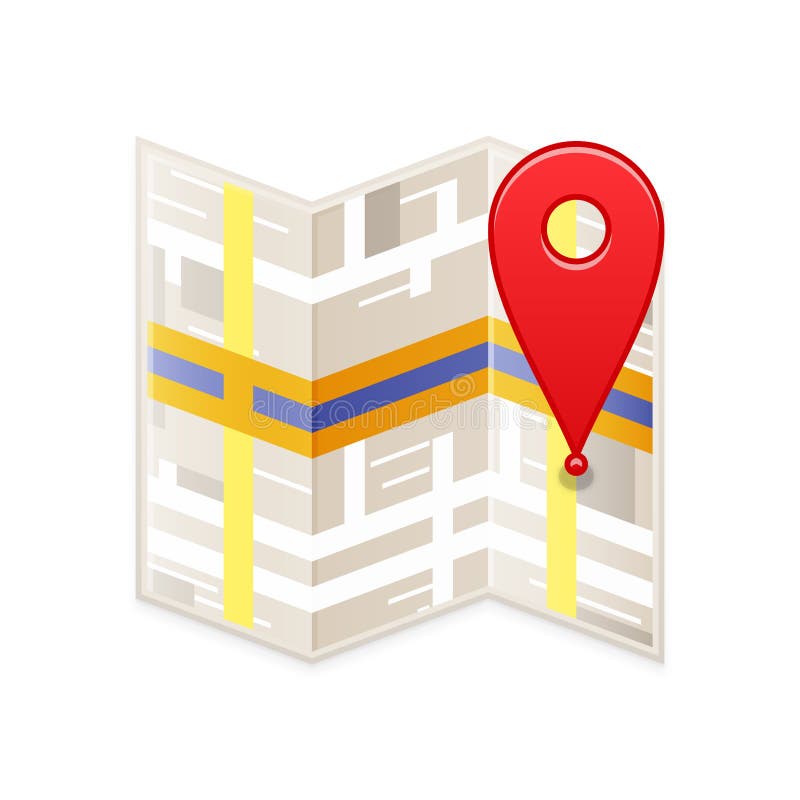 Mapa z szpilką royalty ilustracja Mapa z szpilką royalty ilustracja