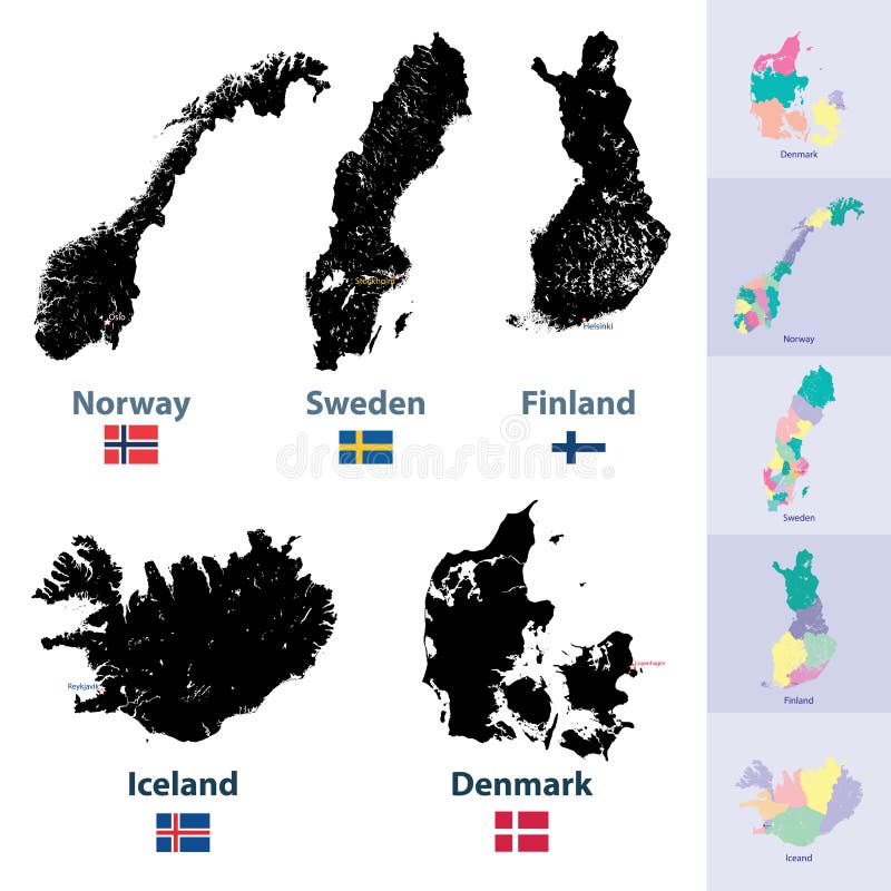 Mapa Detalhado Político De Escandinávia E Dos Países Báltico Ilustra??o Do  Vetor Ilustração do Vetor - Ilustração de detalhado, finlândia: 153084241