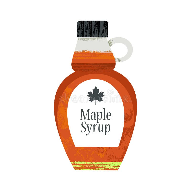 Maple Syrup. Vector Illustration on White Background Stock Vector