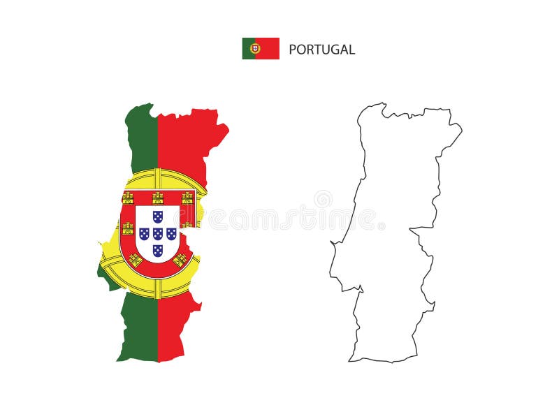 Map Of Portugal, Contous As A Black Line. Royalty Free SVG, Cliparts,  Vectors, and Stock Illustration. Image 59301856.
