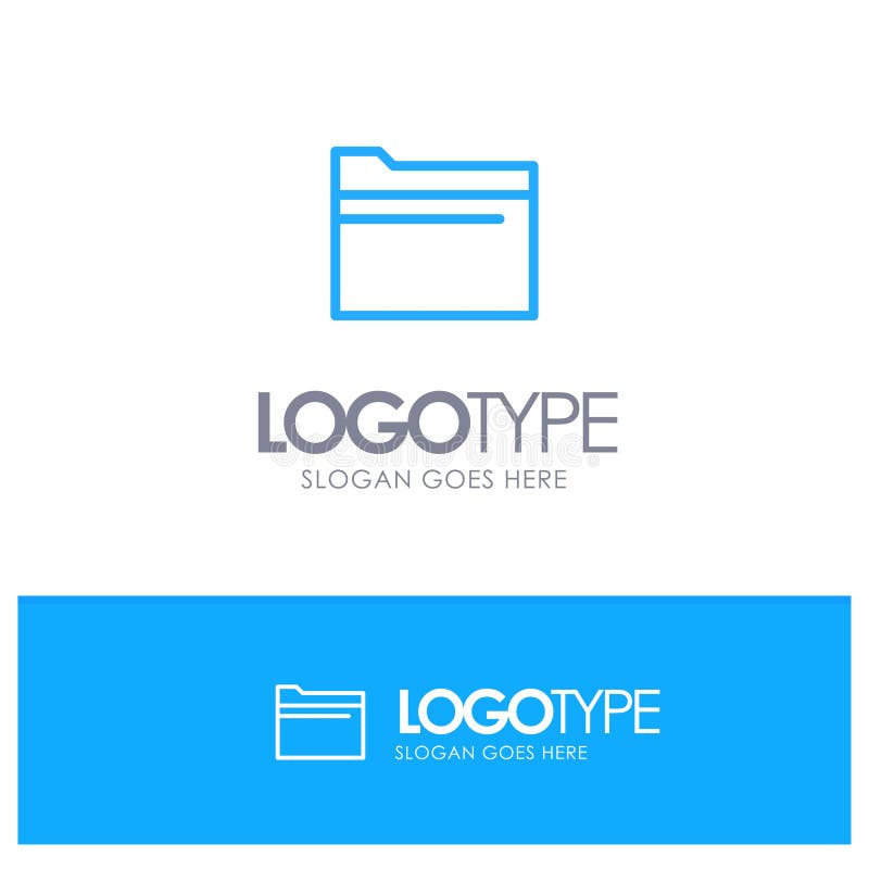 Mapp mapp, data, blå översikt Logo Place för lagring för Tagline royaltyfri illustrationer Mapp mapp, data, blå översikt Logo Place för lagring för Tagline royaltyfri illustrationer