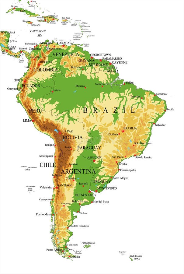 Cartina Fisica Dell America Del Sud