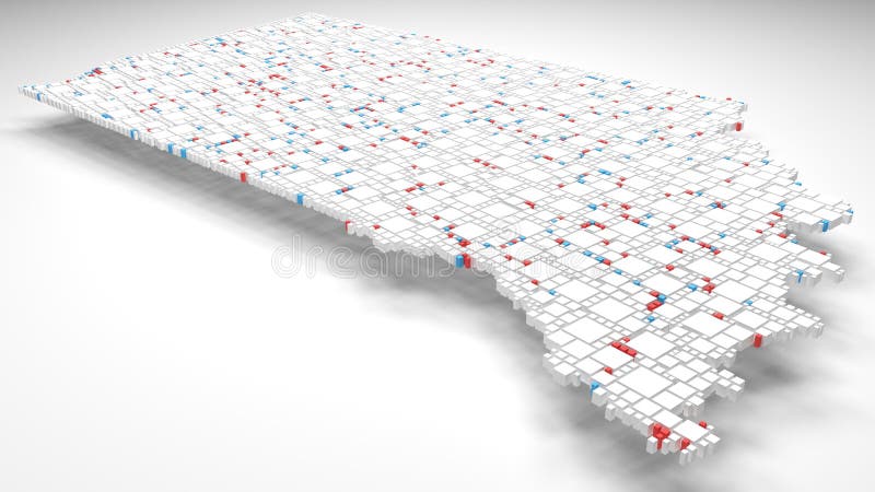 mappa 3D dell'Indiana - U.S.A. illustrazione di stock mappa 3D dell'Indiana - U.S.A. illustrazione di stock