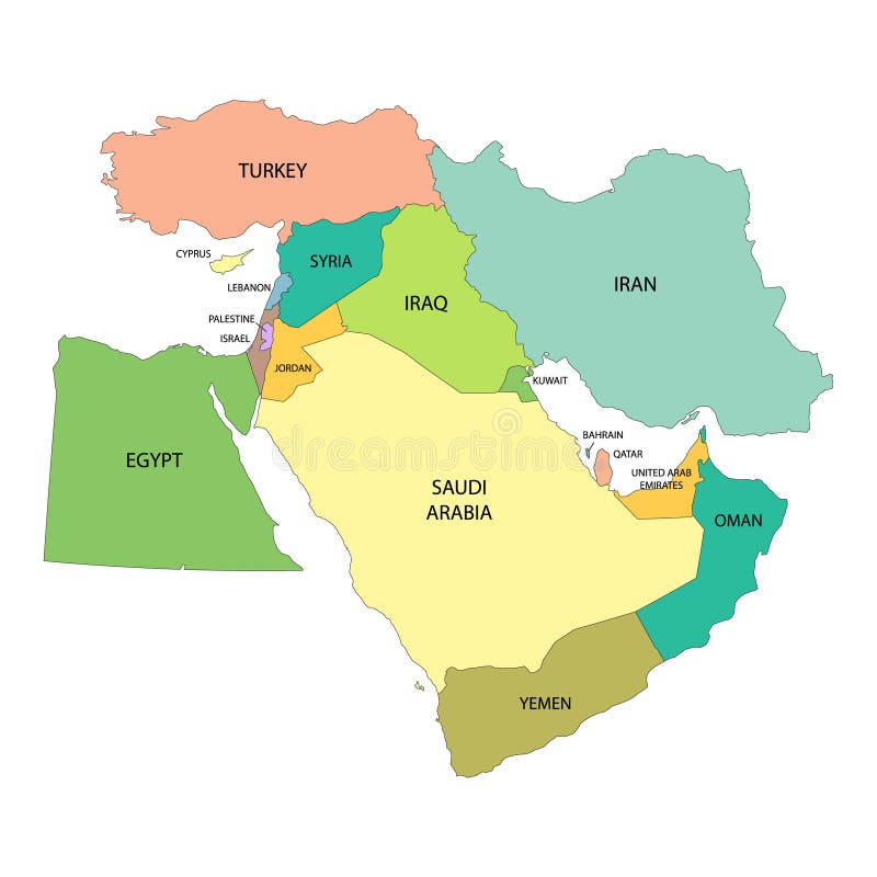 Mappa del Medio Oriente