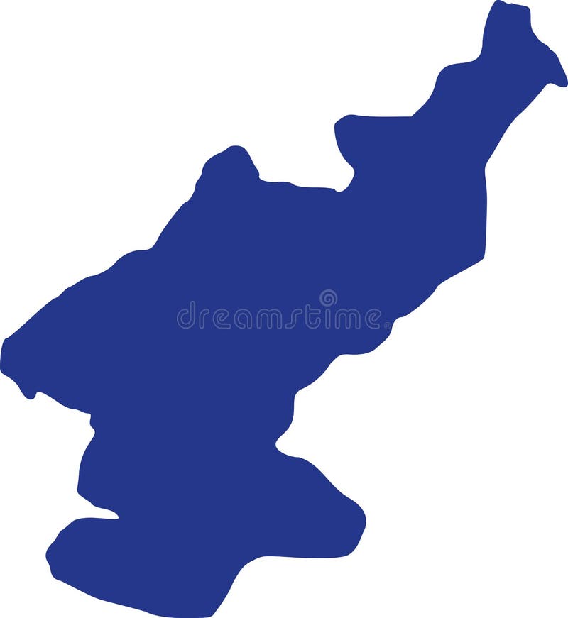 Mappa del Nord Corea illustrazione di stock