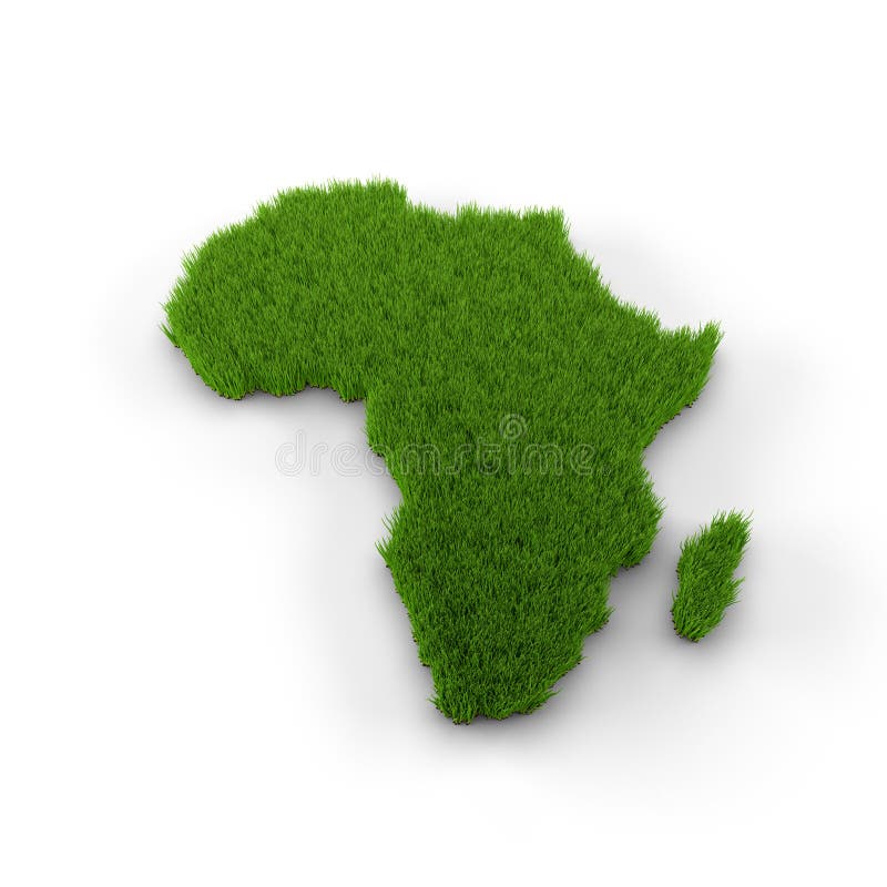 Mappa dell'Africa fatta di erba royalty illustrazione gratis Mappa dell'Africa fatta di erba royalty illustrazione gratis