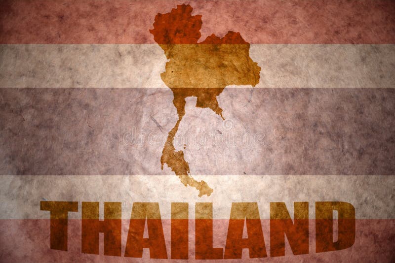 Mappa dell'annata della Tailandia immagini stock libere da diritti Mappa dell'annata della Tailandia immagini stock libere da diritti