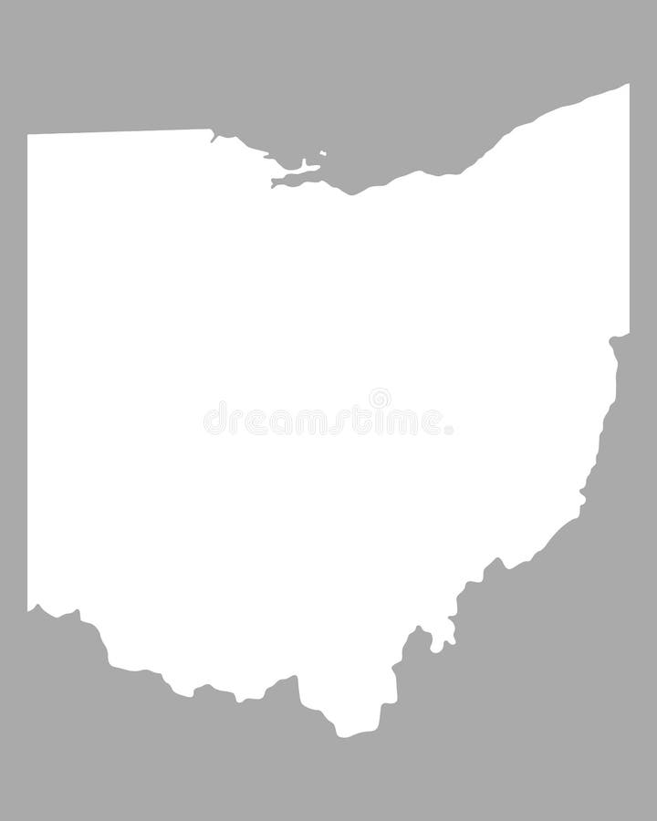 Mappa dell'Ohio illustrazione di stock Mappa dell'Ohio illustrazione di stock