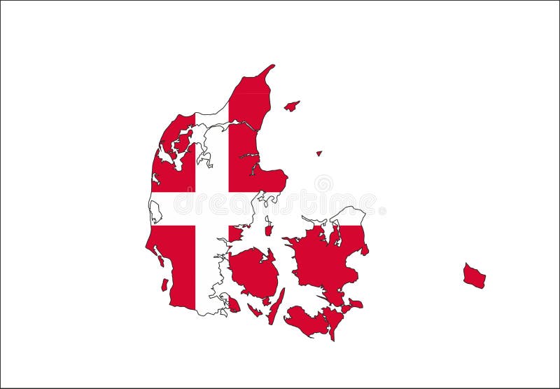 mappa della bandiera della Danimarca
