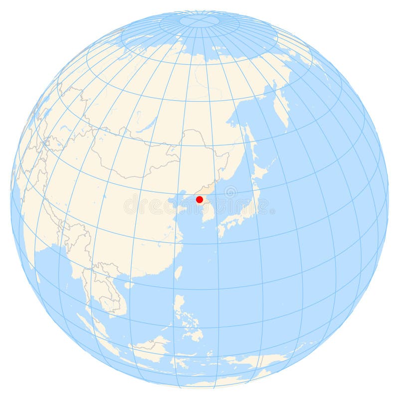 Mappa della posizione di pyongyang nella corea del nord illustrazione vettoriale