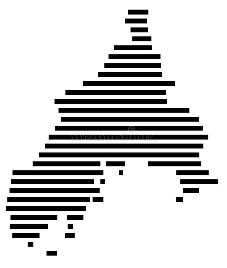 Mappa dello stato o della regione per la corea del nord royalty illustrazione gratis