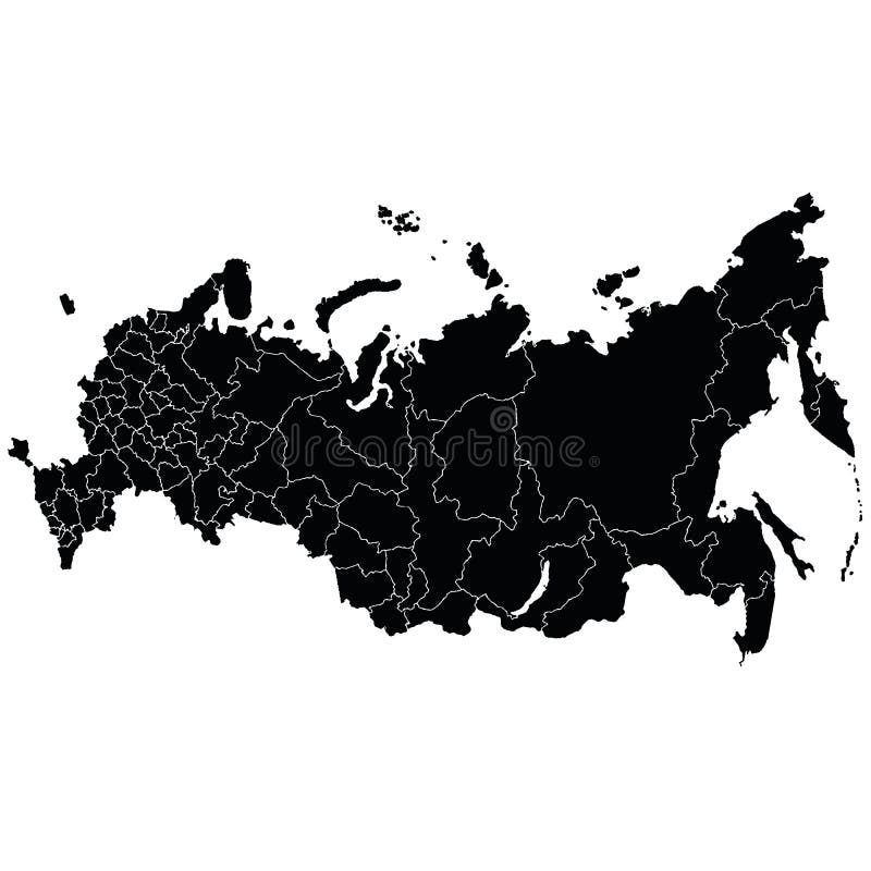 A detailed map of the Russian Federation border regions. Vector illustration. Crimea. A detailed map of the Russian Federation border regions. Vector illustration. Crimea