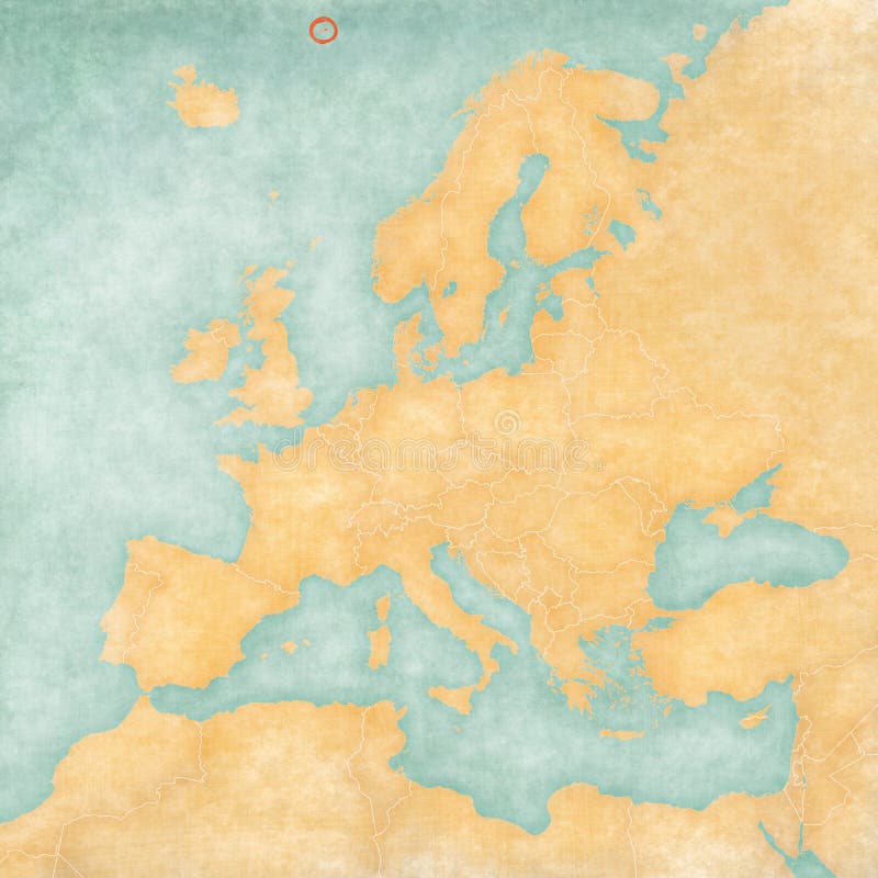 Mappa di Europa - Jan Mayen royalty illustrazione gratis
