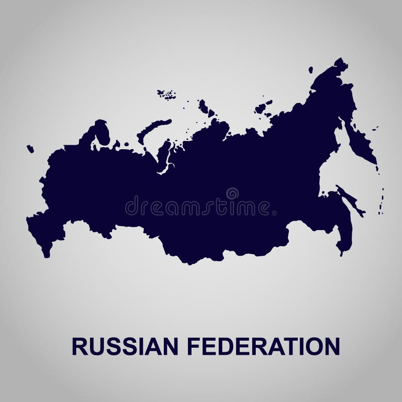 Vector illustration of map of Russian Federation. Vector illustration of map of Russian Federation