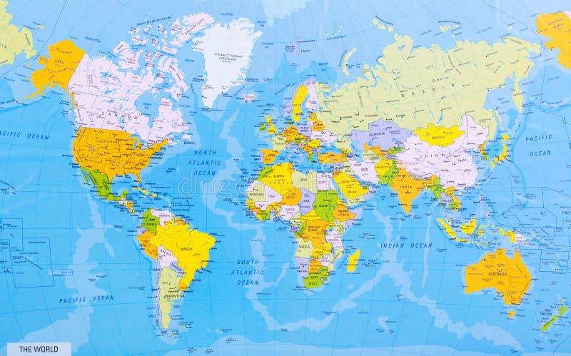 Mappa di mondo dettagliata