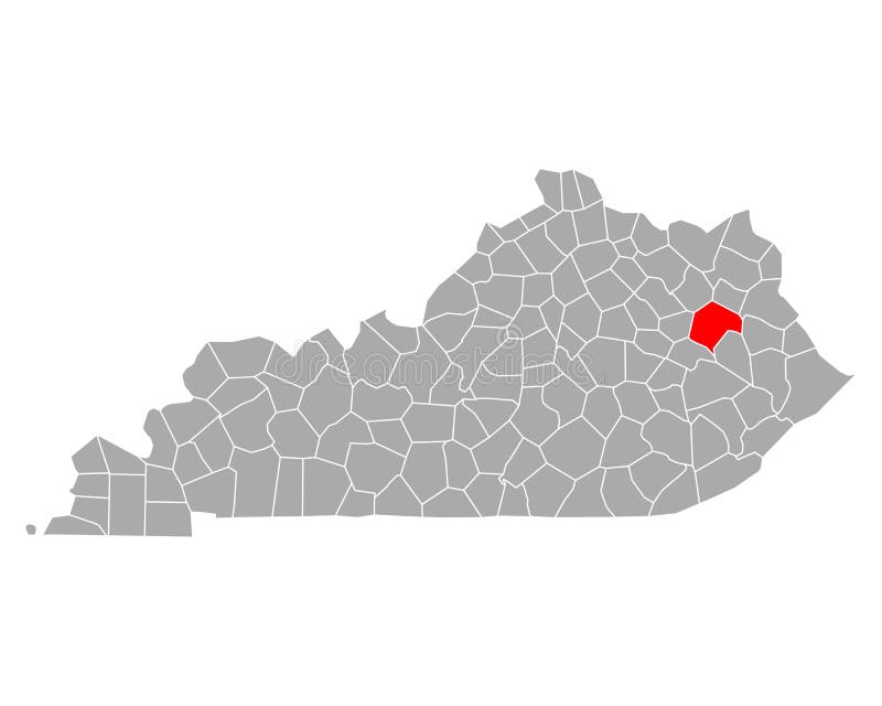 Detailed and accurate illustration of map of Morgan in Kentucky. Detailed and accurate illustration of map of Morgan in Kentucky