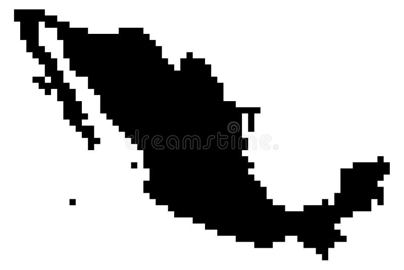 Mappa di pixel del Messico illustrazione vettoriale Mappa di pixel del Messico illustrazione vettoriale