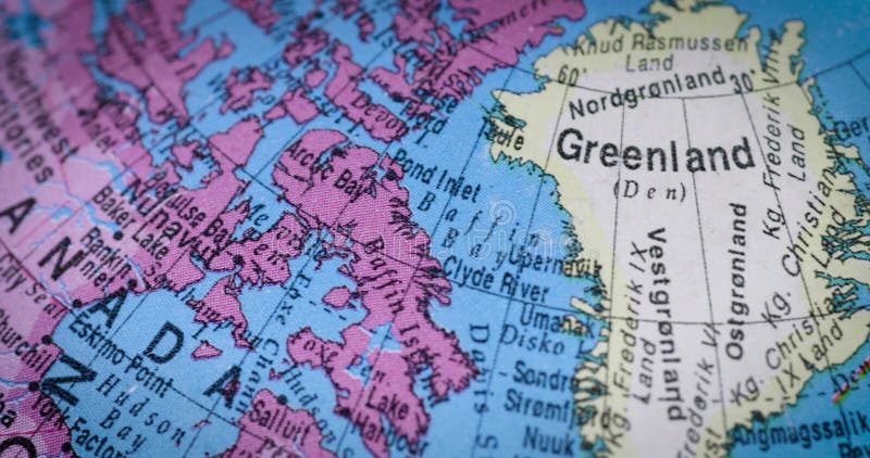 Mappa di regione della Groenlandia sul globo