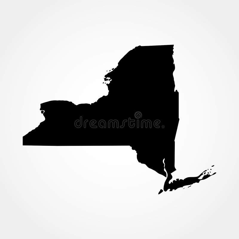 Mappa di U S Condizione di New York illustrazione di stock Mappa di U S Condizione di New York illustrazione di stock