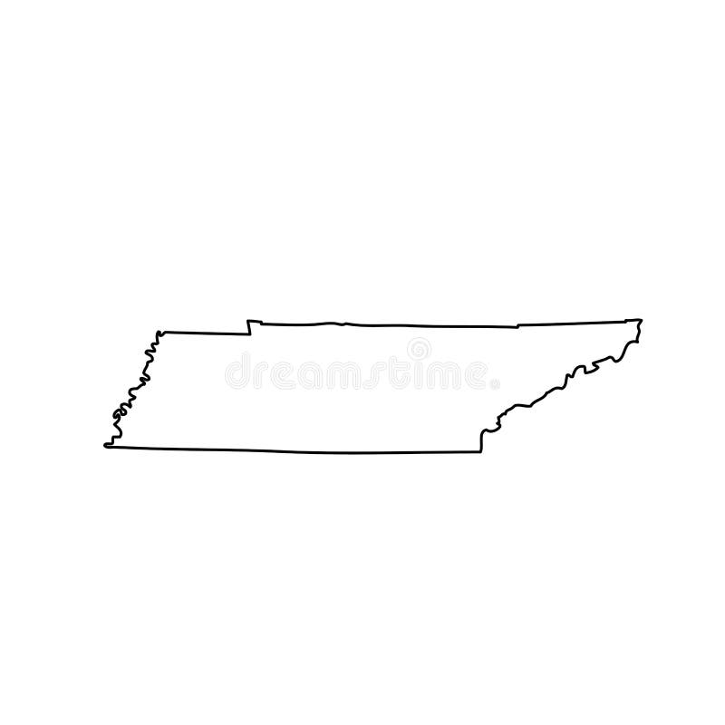 Mappa di U S Stato del Tennessee
