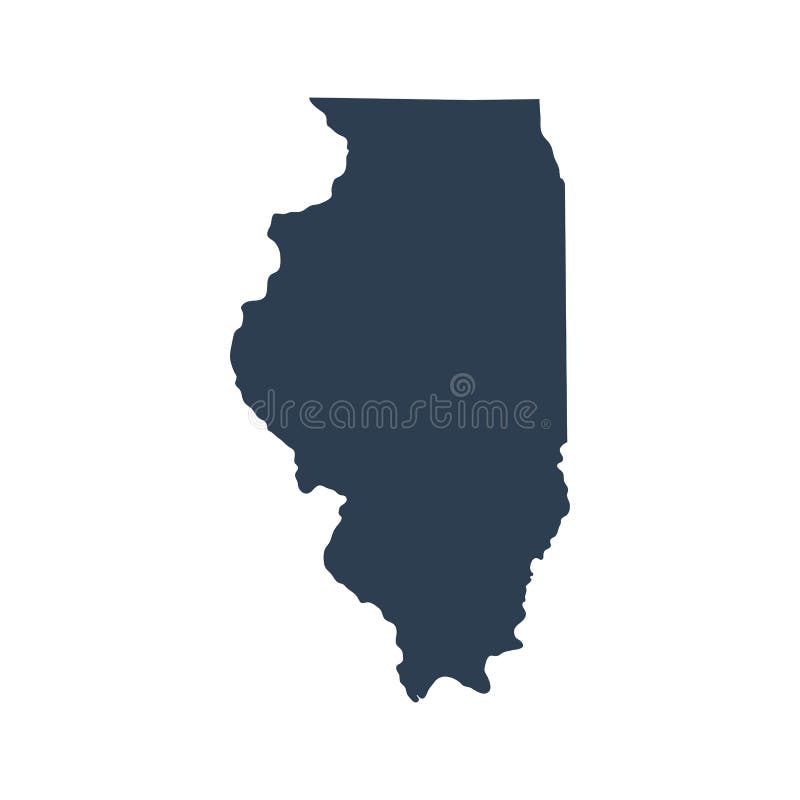 Mappa di U S Stato Illinois