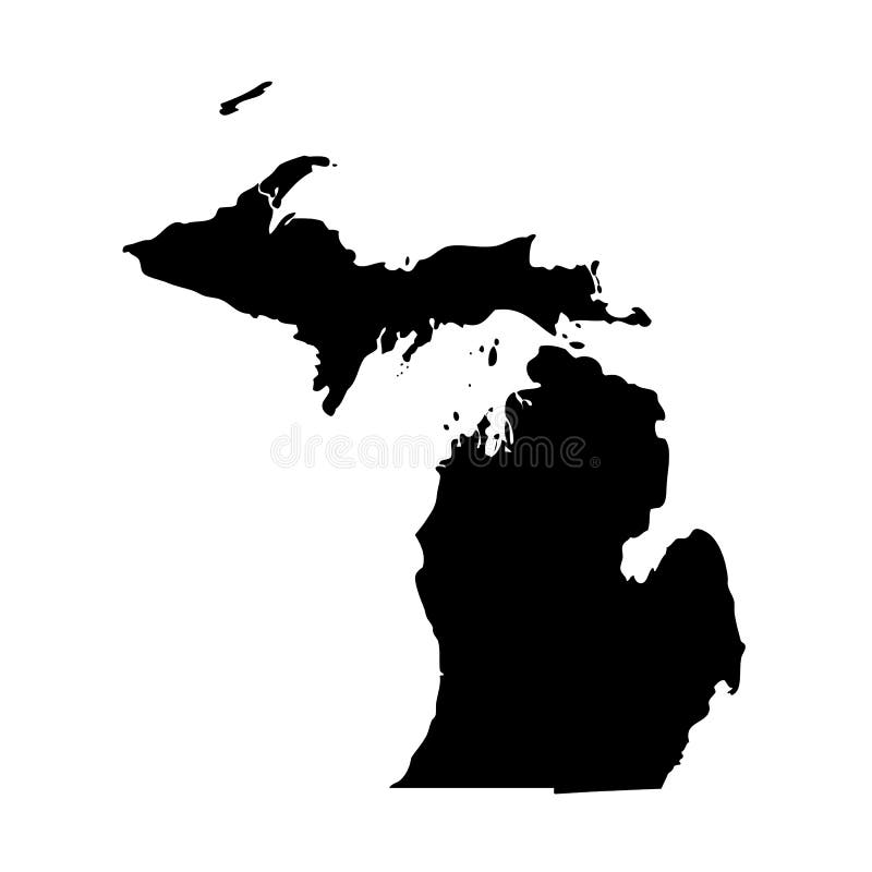 Mappa di U S stato Michigan