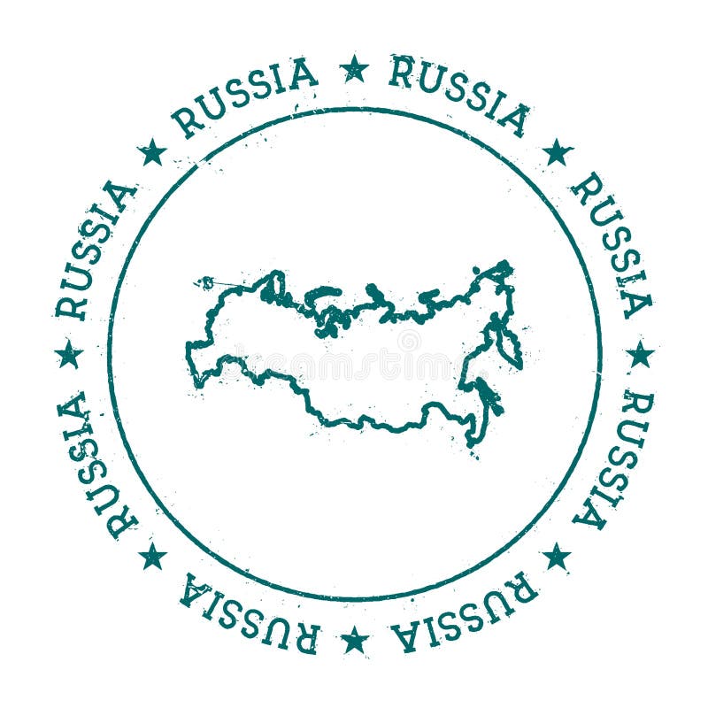 Russian Federation vector map. Retro vintage insignia with country map. Distressed visa stamp with Russian Federation text wrapped around a circle and stars. USA state map vector illustration. Russian Federation vector map. Retro vintage insignia with country map. Distressed visa stamp with Russian Federation text wrapped around a circle and stars. USA state map vector illustration.