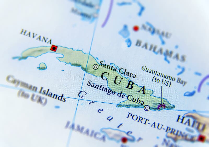 Mappa geografica della fine di Cuba
