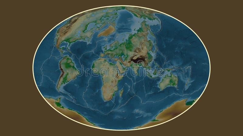 Mappa globale della piastra araba. faire. fisico royalty illustrazione gratis